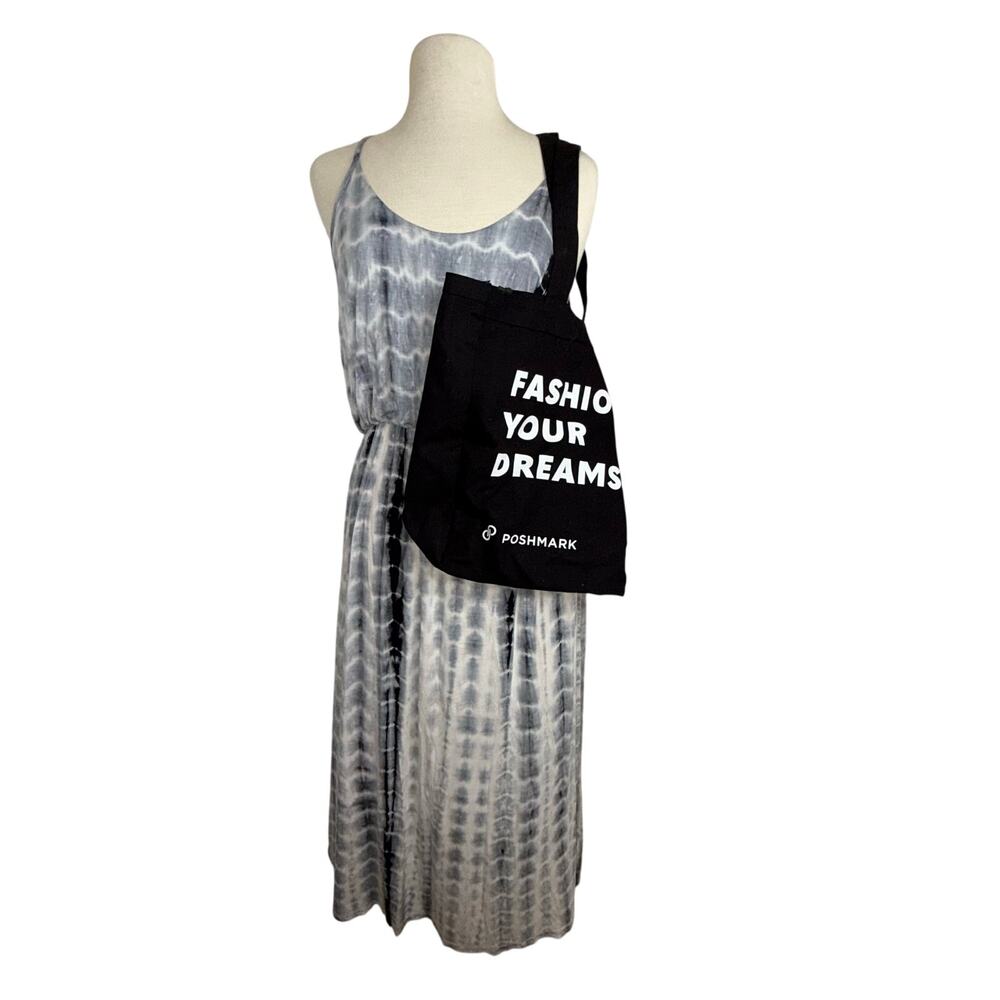 Olivia Rae Gray & White Tie-Dye Midi Dress 🌸 Size Large